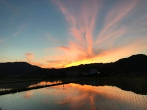 鳥取県の夕焼け
