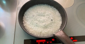 お米が沸騰している直前の画像